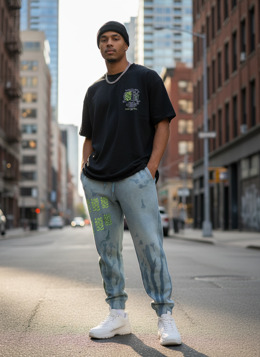 "GROW & FLOW" LARGE SEAWEED SWEATPANTS: 5 of 6