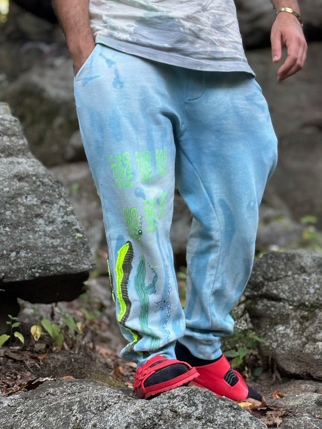 "GROW & FLOW" LARGE SEAWEED SWEATPANTS: 3 of 6