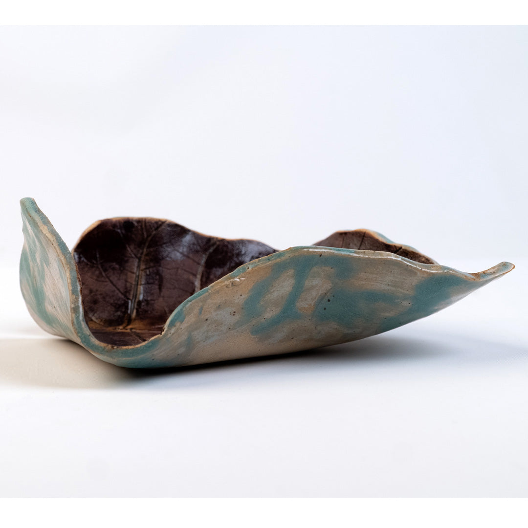 Ceramic Elephant Ear Leaf Dish