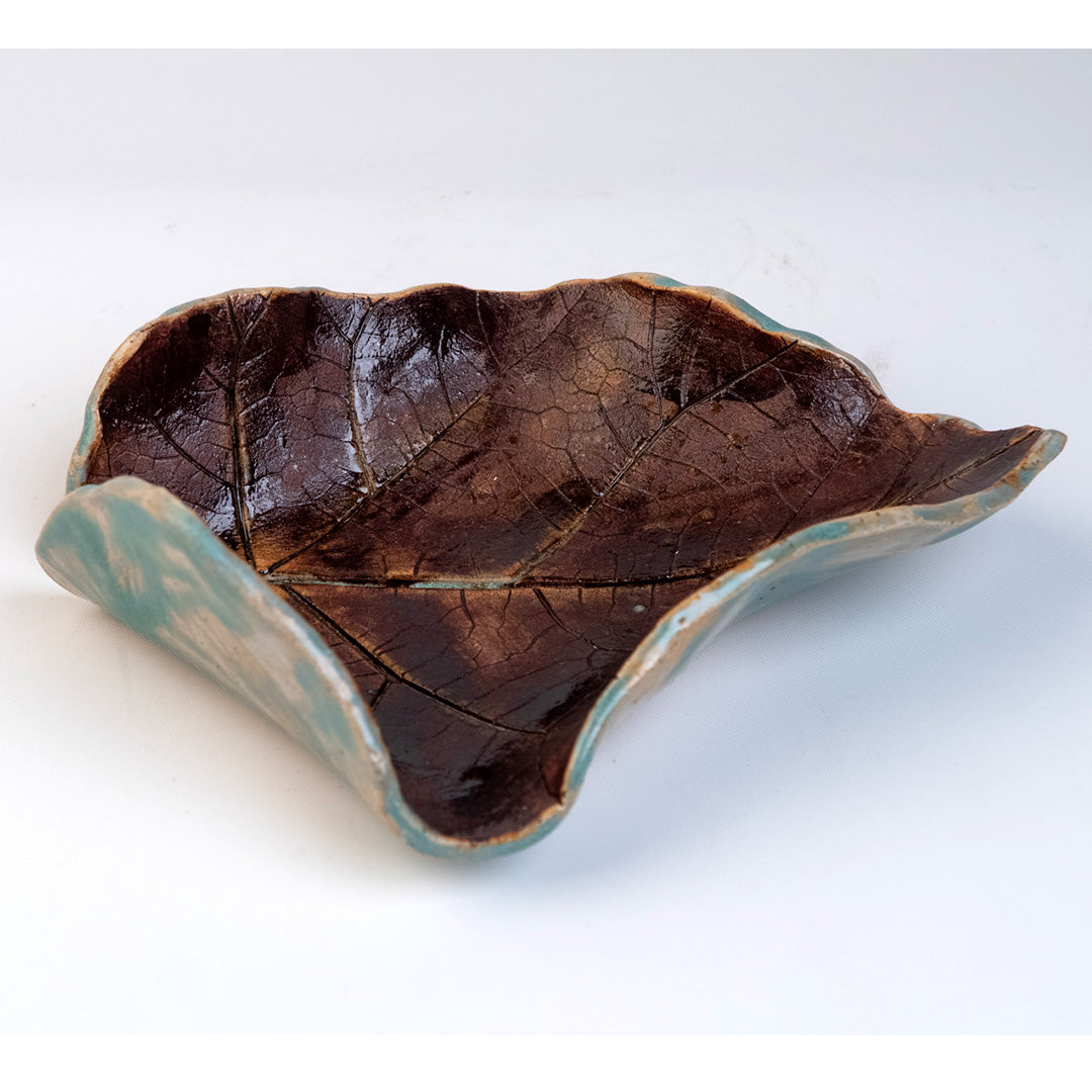 Ceramic Elephant Ear Leaf Dish