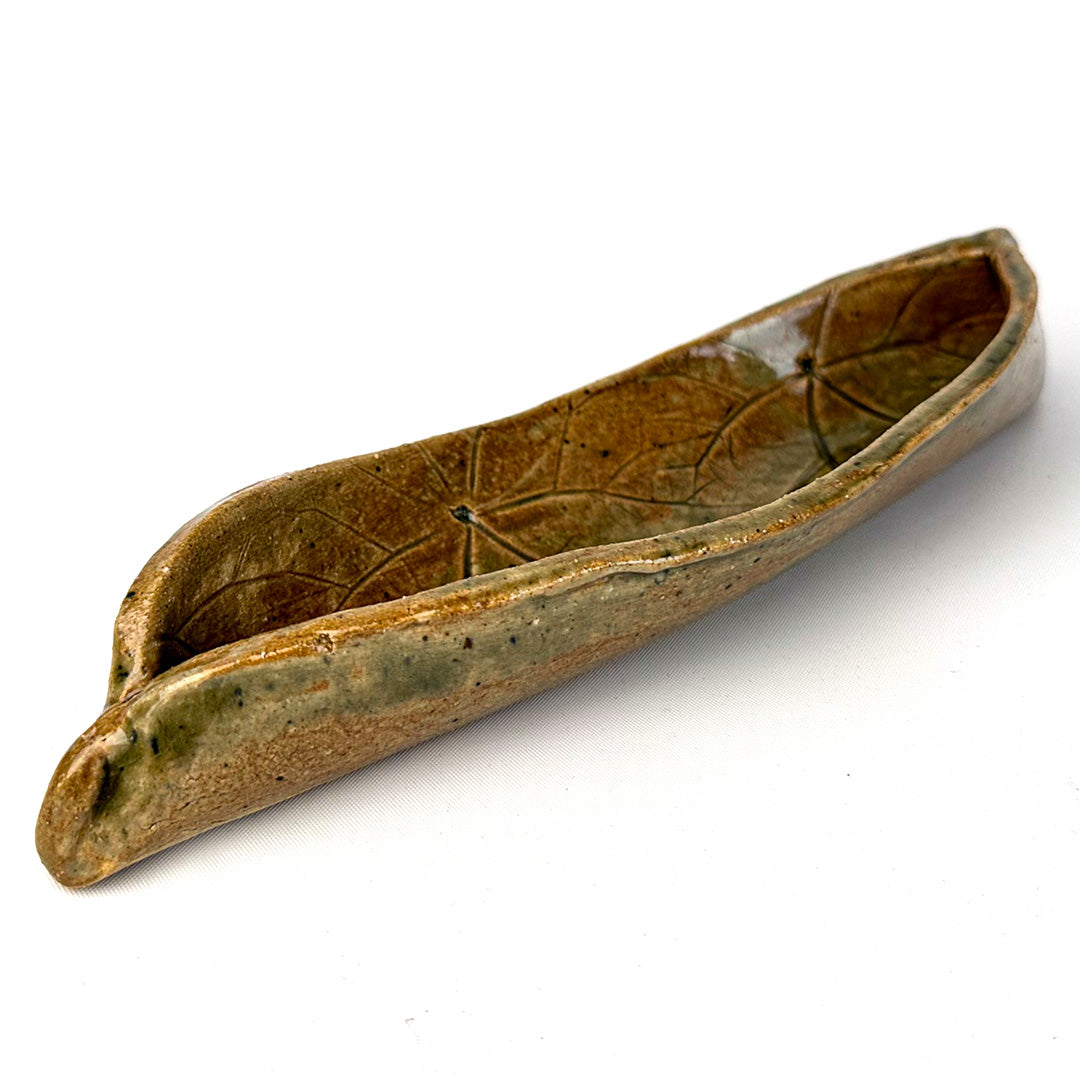 Canoe Ash Tray (Elephant Ear Leaf Press)
