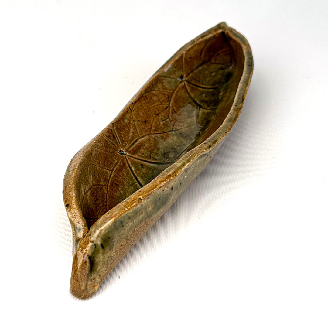 Canoe Ash Tray (Elephant Ear Leaf Press)
