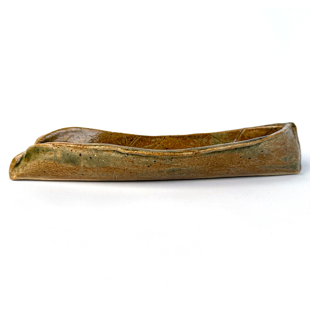 Canoe Ash Tray (Elephant Ear Leaf Press)