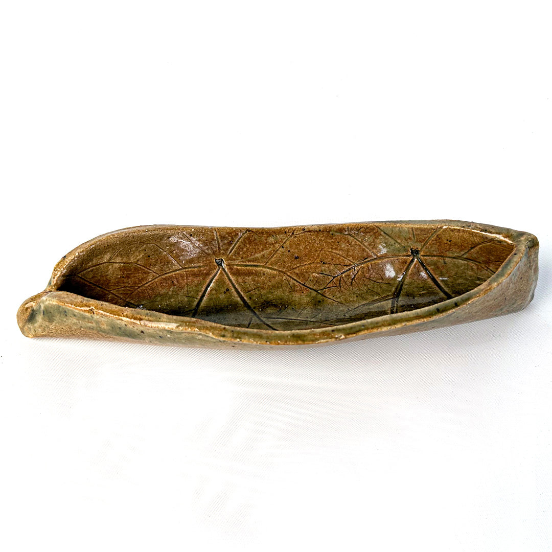 Canoe Ash Tray (Elephant Ear Leaf Press)