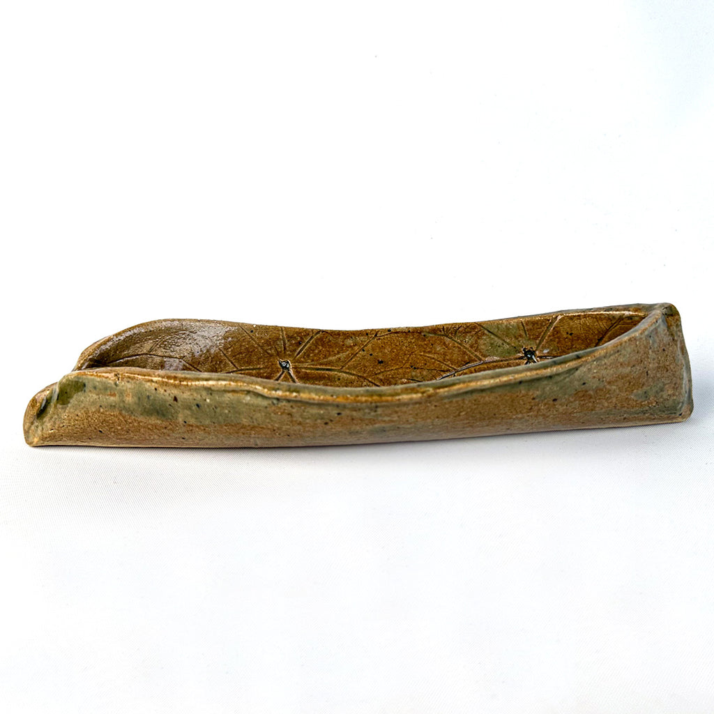 Canoe Ash Tray (Elephant Ear Leaf Press)