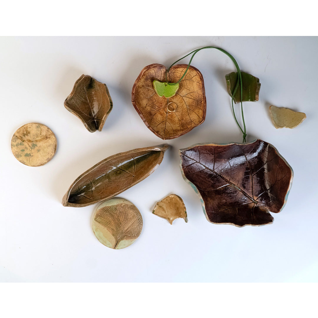 Ceramic Elephant Ear Leaf Dish
