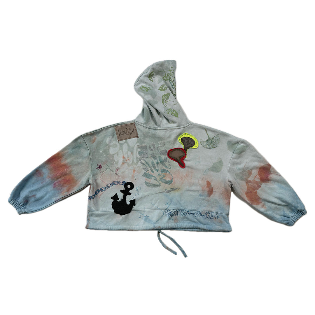 "GROW & FLOW" SMALL-MEDIUM CROPPED HOODY: 2 of 3