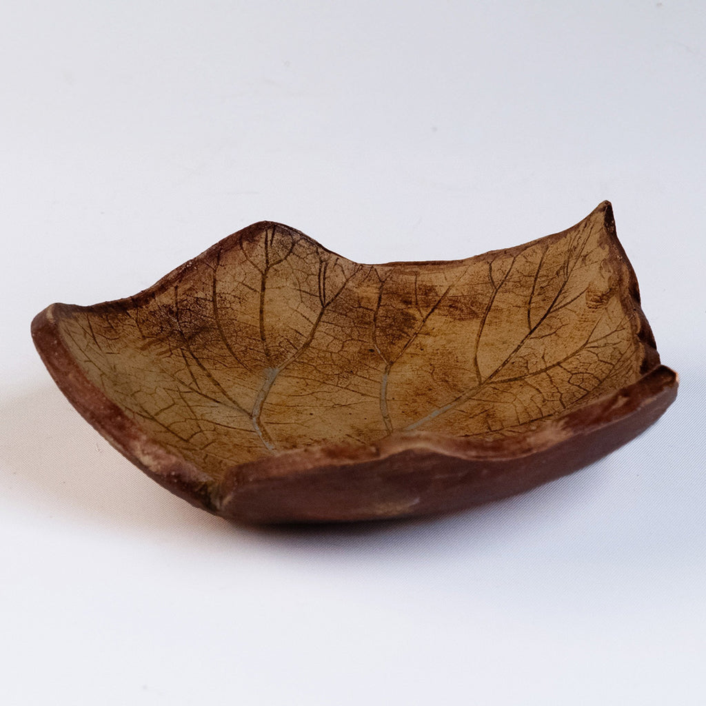 Elephant Ear Leaf Ceramic Bowl