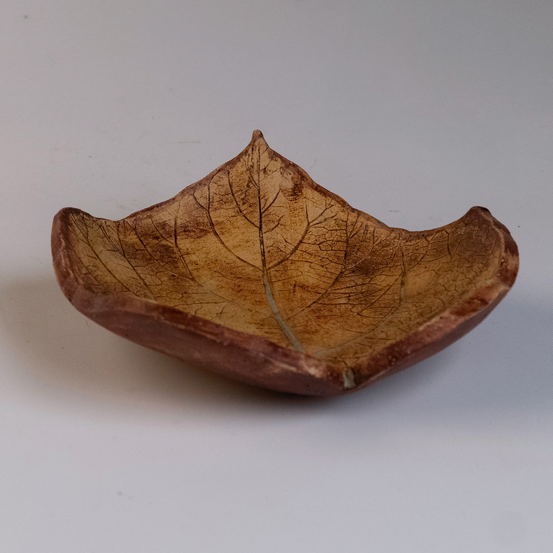 Elephant Ear Leaf Ceramic Bowl