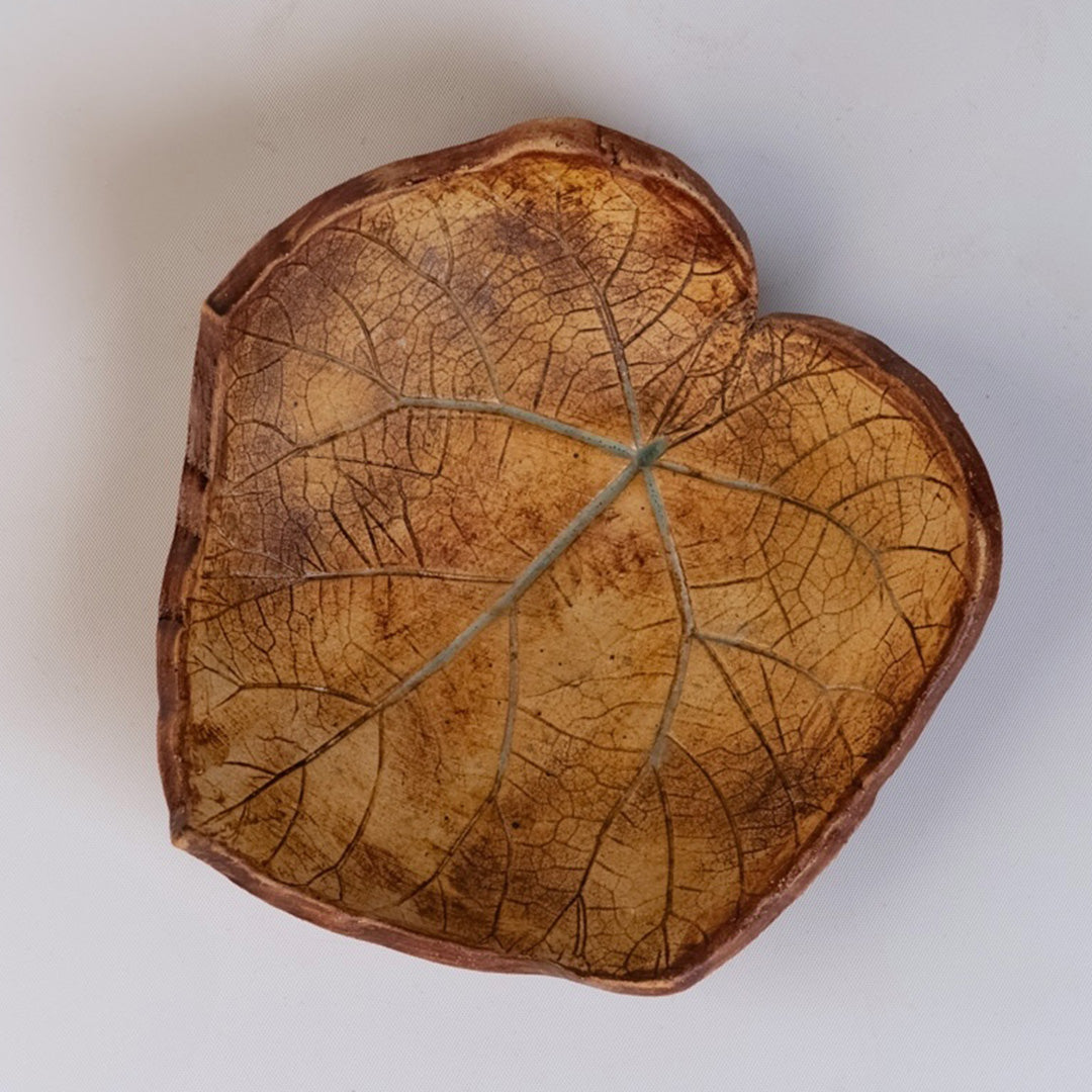 Elephant Ear Leaf Ceramic Bowl