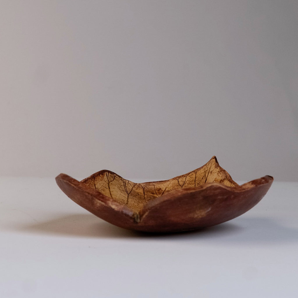Elephant Ear Leaf Ceramic Bowl