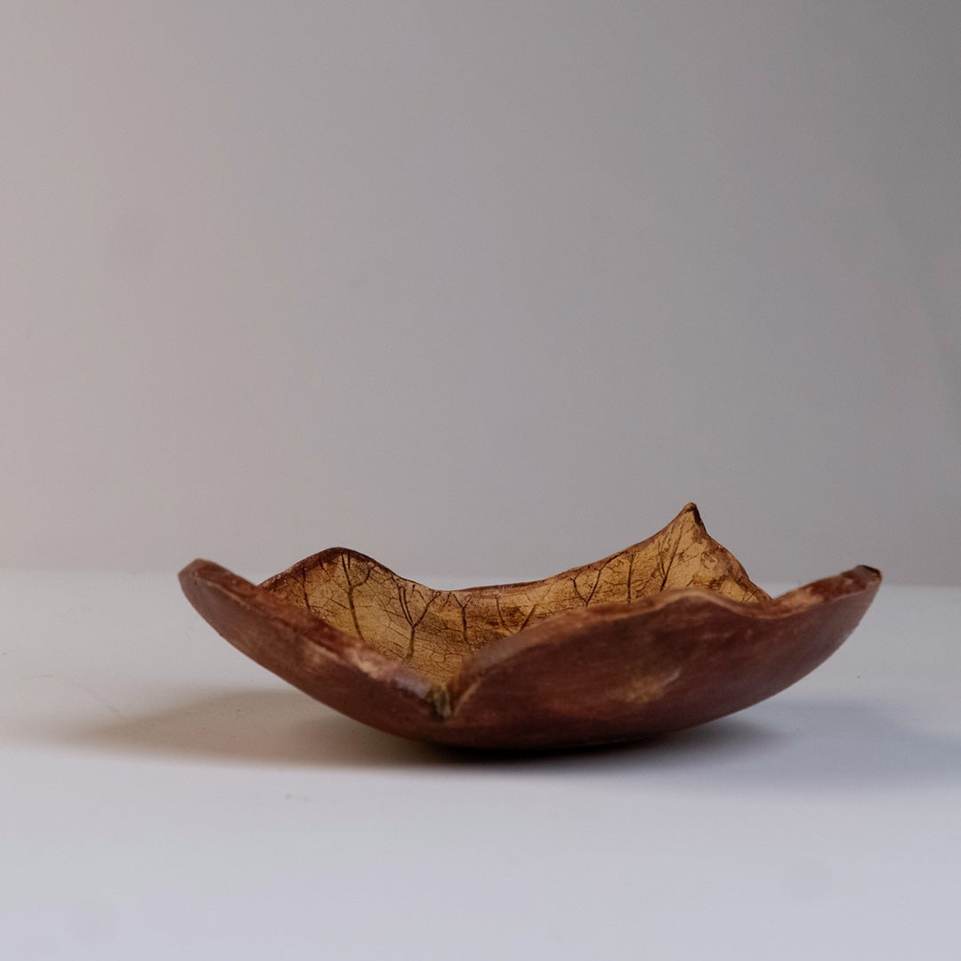 Elephant Ear Leaf Ceramic Bowl